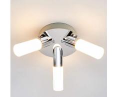 Plafoniera LED Benaja da bagno, trilampada