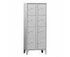 Forniture ristorazione - Armadio casellare - in lamiera d'acciaio profilata - spessore 6/10 - mod. 170/8 - n.8 posti - n.8 antine battenti - dim. ingresso vano cm l 27 x p 46,5 x h 37 - dim. cm l 70 x p 50 x h 180