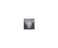 Padana Lampadari Plafoniera pd-queen 234 plc e14 led cristallo trasparente lampada soffitto