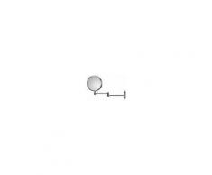 Koh-I-Noor Specchio Ingranditore Due Bracci, Serie Doppiolino Art.47/2 Cromo, Ingrandimento X3, A Magazzino