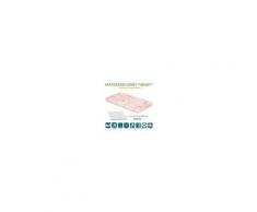 Materasso Lettino o Culla per Bambini alto 12 cm color Rosa + Cuscino ANTISOFFOCO su misura GRATIS con Fodera in Cotone Naturale, Rivestimento Sfoderabile con Zip e Lavabile in lavatrice, tessuto ANALLERGICO, Antibatterico, Antiacaro e Super Traspirante,