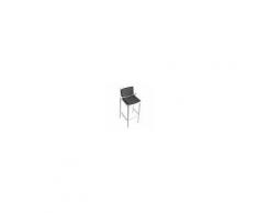 gaber Arredamento bar - Sgabello isidoro imbottito - mod. isidoro 66 - sgabello in co-iniezione polimero-metallo - per uso interno - confezione da n. 4 - dim. cm l 45 x p 43 x h 87 - norma ce