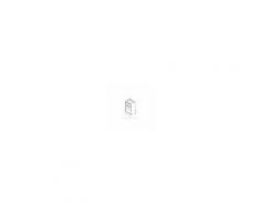 Elemento porta pane/posate/tovaglie/vassoi - Completo di 2 bacinelle in policarbonato con coperchio per pane - 4 bacinelle Inox senza coperchio per posate - Lunghezza cm 75 - Profondità cm 80 - Altezza cm 160