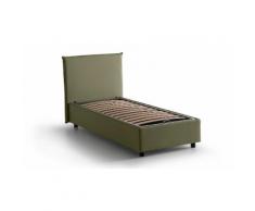 Letto con contenitore Milano: Singolo con apertura laterale / Verde