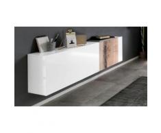 :Scarpiera con anta a ribalta / Bianco-acero