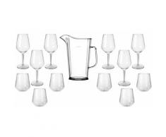 12 bicchieri: 6 Vino, 6 Acqua Cool