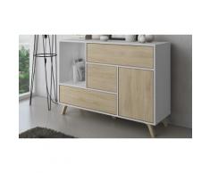Mobili da soggiorno: Credenza / Bianco - Quercia