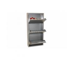 :Scarpiera Magazin 3 ante/ Grigio alluminio