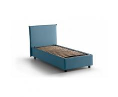 Letto con contenitore Milano: Singolo con apertura laterale / Azzurro