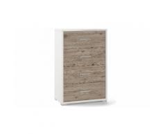 Cassettiera: Ossido bianco-Rovere rustico