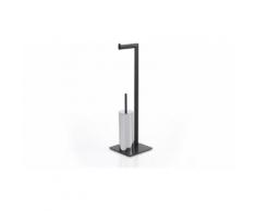:Colonna porta spazzolino e porta carta igienica Janny Black