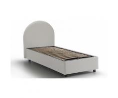 : Letto con contenitore con apertura laterale / Singolo / Bianco