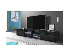 Mobile porta Tv Selsey: Doppio / Nero con LED