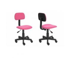 Sedia Poltrona Operativa con 5 ruote Ufficio Cameretta in Tessuto Vari colori Pink Sedia Operativa Rosa 9251