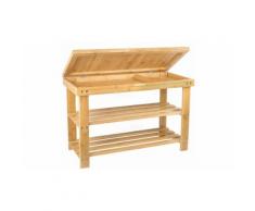 Panca Scaffale 2 Ripiani In Bamboo 4840