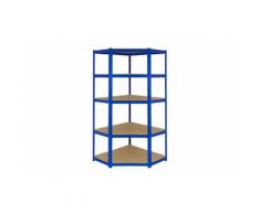 Scaffale in acciaio: 1 T-Rax da 180 cm ad angolo 90 x 180 x 45 cm / Blu