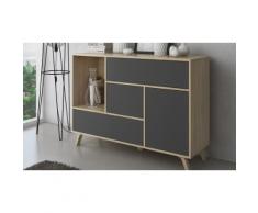 Mobili da soggiorno: Credenza / Quercia - Grigio