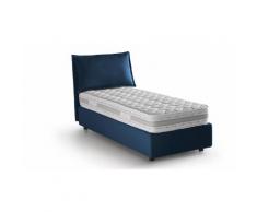 : Letto singolo con contenitore ad apertura frontale / Blu