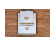 Asciugamani Heart: Bianco / 1 set