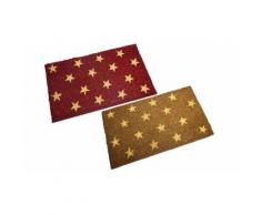 2x Zerbino in cocco colorato: Stelle bordeaux, stelle beige