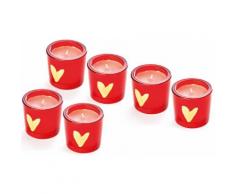 Set 6 candele Warm Heart