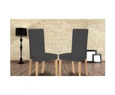 Set di 6 coprisedia elasticizzati con schienale: Subito Fatto / Grigio