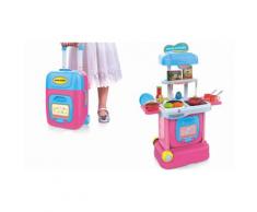 Trolley giocattolo: Cucina rosa-celeste