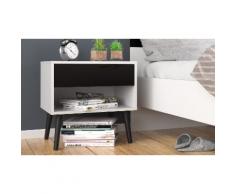 1 comodino Scandi: Bianco-Nero