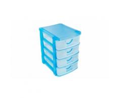 Cassettiera multiuso: A 4 piani / Azzurro