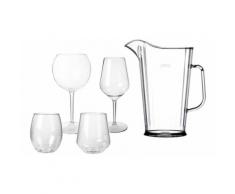 1 caraffa e 12 bicchieri: 6 Vino, 6 Acqua Cool