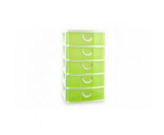 Cassettiera multiuso: A 5 piani / Verde