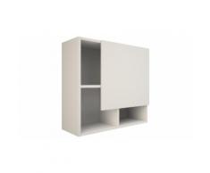 Pensile bagno con ripiani TFT Furniture: Laccato bianco opaco e anta laccata in bianco opaco