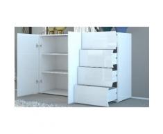 21061001: Credenza con 4 cassetti e 2 ante