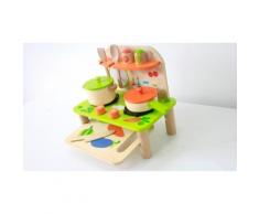 Cucina giocattolo in legno con accessori