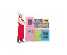 Cucina giocattolo Bakaji in legno:Cucina in legno con maxi-frigo