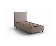 Letto con contenitore Milano: Singolo con apertura frontale / Tortora