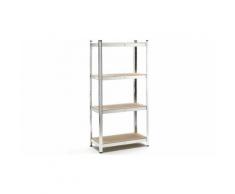 Scaffale in metallo: 4 ripiani