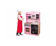 Cucina giocattolo Bakaji in legno:Cucina in legno con lavagna rosa
