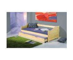 Letto singolo con cassettone: Clyde (Rovere)