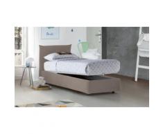 Letto : Singolo contenitore apertura frontale / Tortora