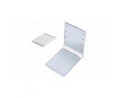 :Bianco / 1 specchio portatile make up LED