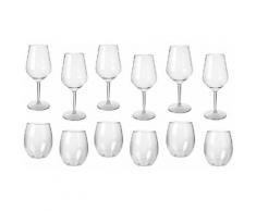 12 bicchieri: 6 Vino, 6 Acqua Conf
