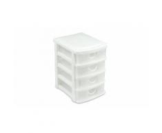 Cassettiera multiuso: A 4 piani / Bianco