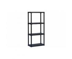 :Scaffale in polipropilene a 4 ripiani/ 600 x 300 x 1330 mm
