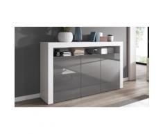Mobili da soggiorno: Comò / Bianco - Grigio lucido