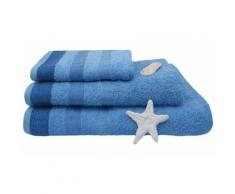4x Asciugamani / Azzurro