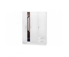 Armadio Charlotte 3 ante 2 cassetti : Bianco