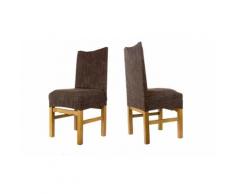 Set di 6 coprisedia elasticizzati con schienale: Camaleonte / Marrone