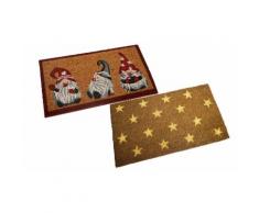 2x Zerbino in cocco colorato: Gnomi, stelle beige