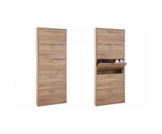 Scarpiera a 5 ante Slim - Rovere Sonoma